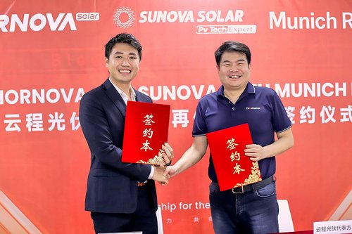 Sunova Solar and Munich Re signing warranty insurance agreements